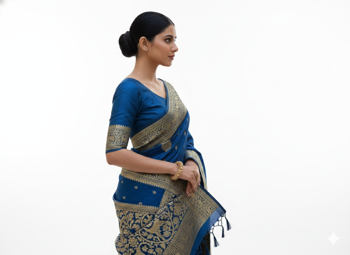 Maheshwari Silk Cotton Saree – Terracotta Tales